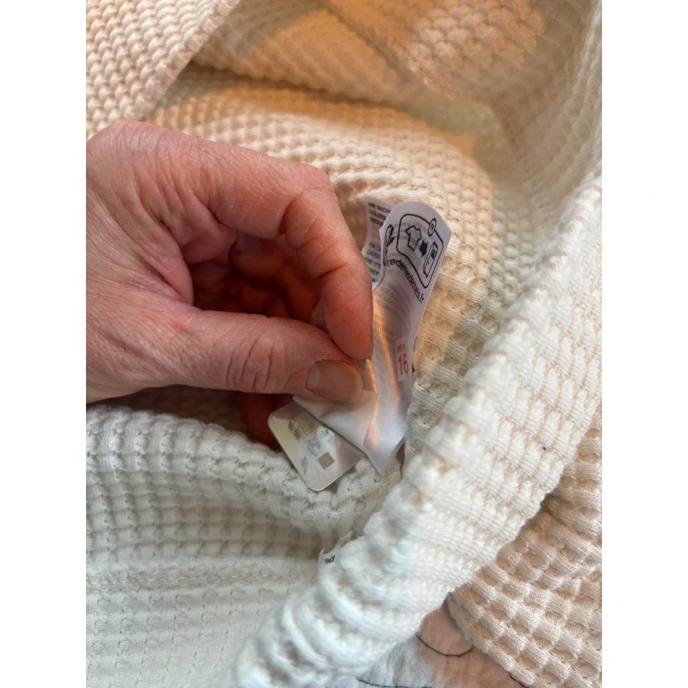 The North Face Women's White Dune Waffle Knit‎ Mock Neck Sweater Size XXL